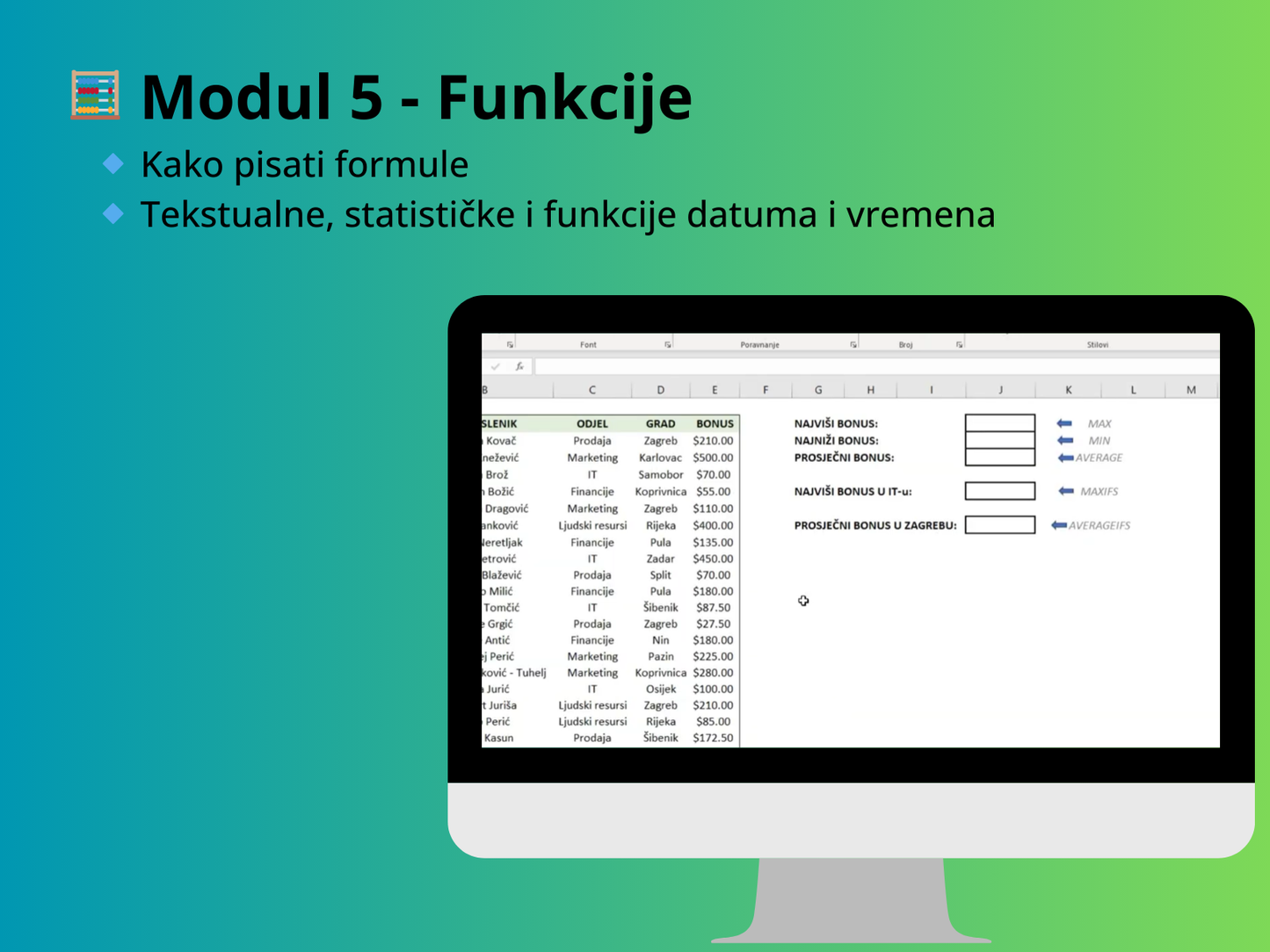 Excel tečaj: EXCEL 101 – Od početnika do sigurnog korisnika
