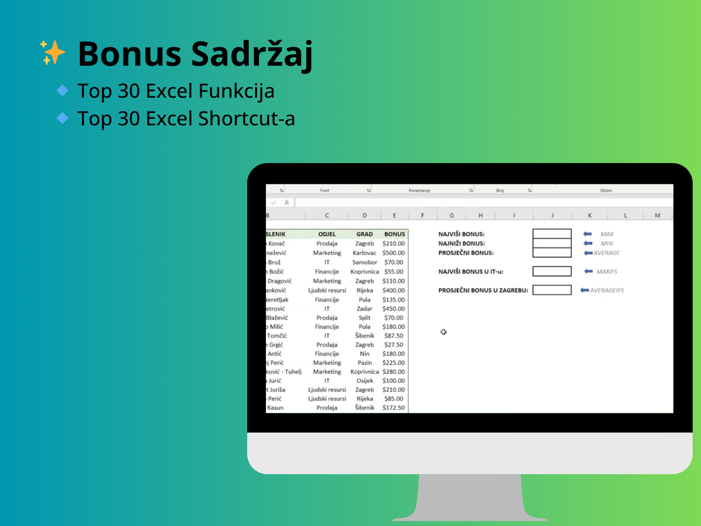 Excel tečaj: EXCEL 101 – Od početnika do sigurnog korisnika