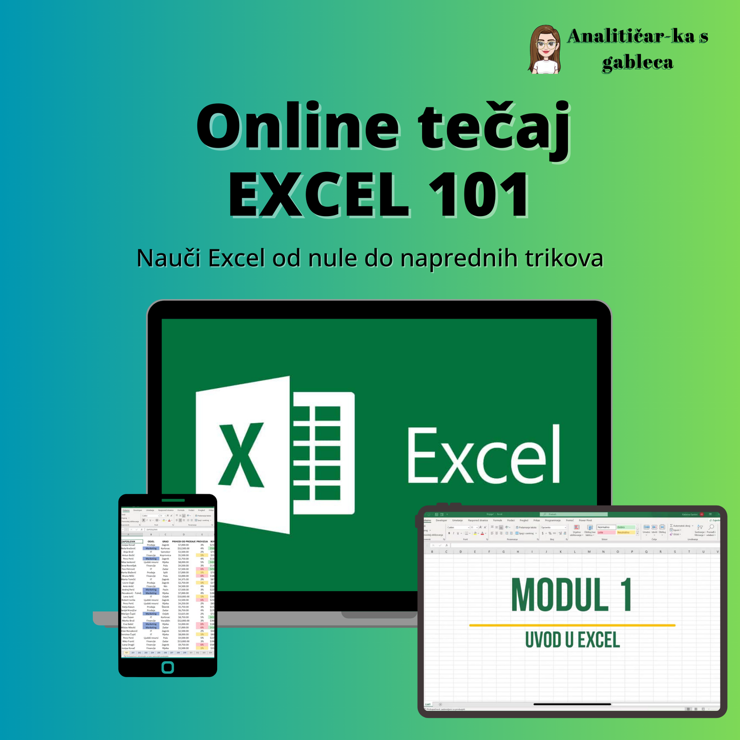 Excel tečaj: EXCEL 101 – Od početnika do sigurnog korisnika